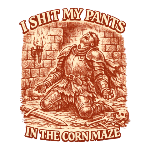 Corn Maze Critical Fail Sticker — Funny Halloween DnD RPG — White