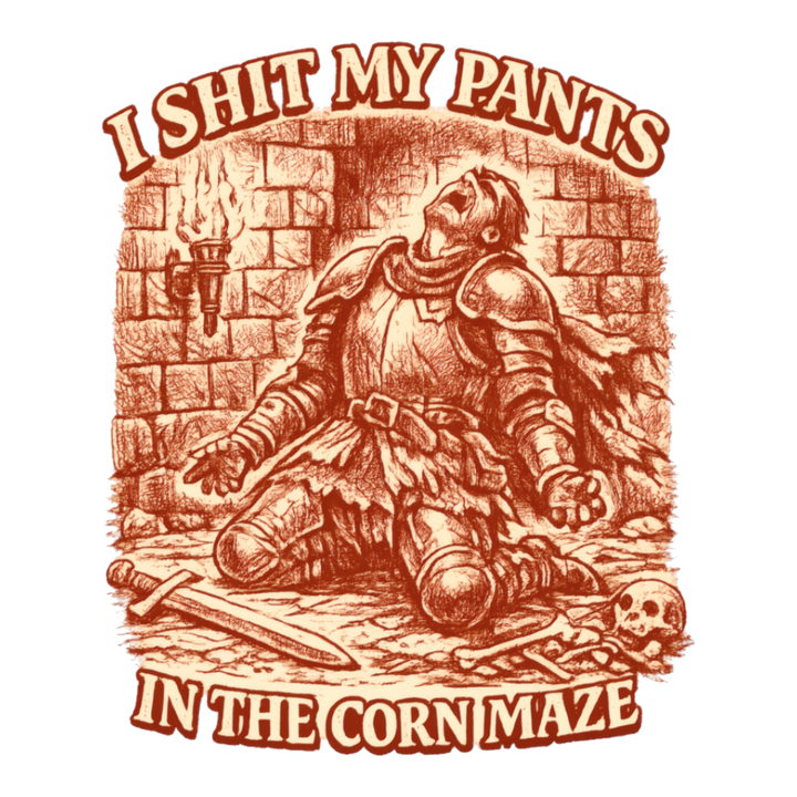 Corn Maze Critical Fail Sticker — Funny Halloween DnD RPG — White