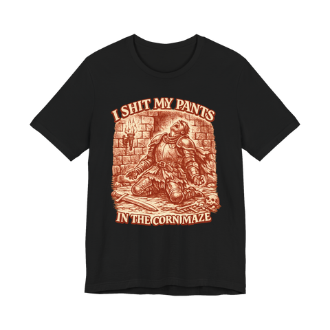 Corn Maze Critical Fail T-Shirt — Funny Halloween DnD RPG — Black