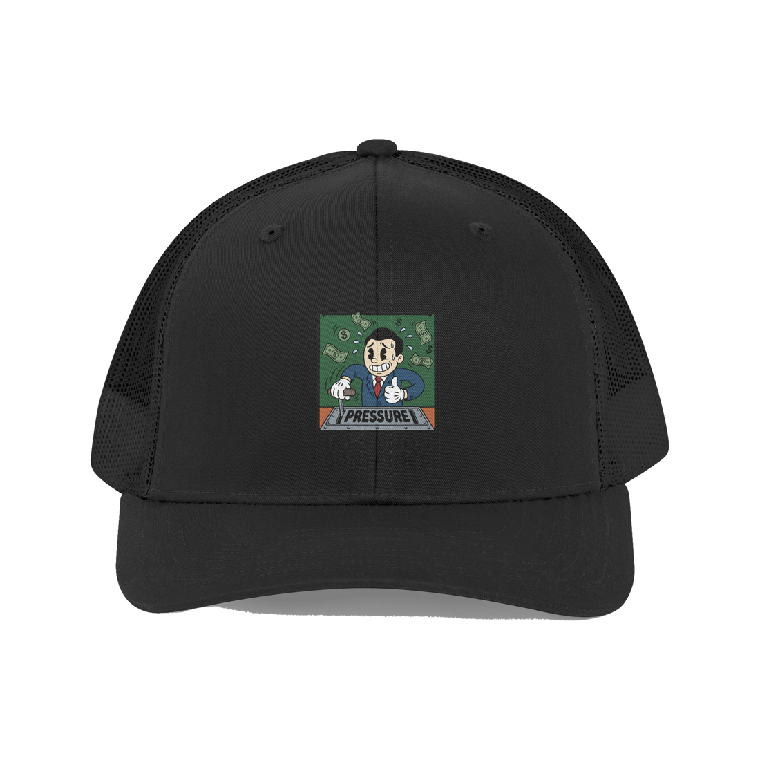 Inflation Contained Hat — Funny Money Printer Meme Cap — Black