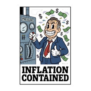 Inflation Contained — Funny Federal Reserve Meme Sticker