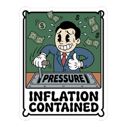 Inflation Contained — Funny Federal Reserve Meme Sticker