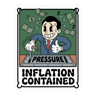 Inflation Contained — Funny Federal Reserve Meme Sticker