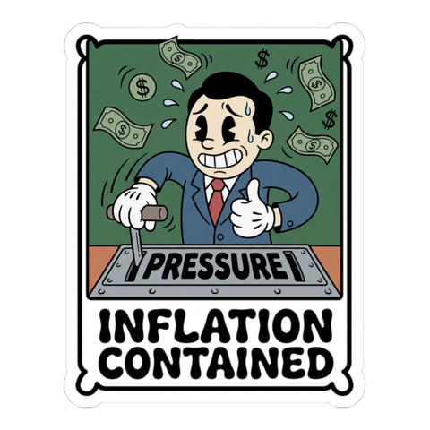 Inflation Contained — Funny Federal Reserve Meme Sticker