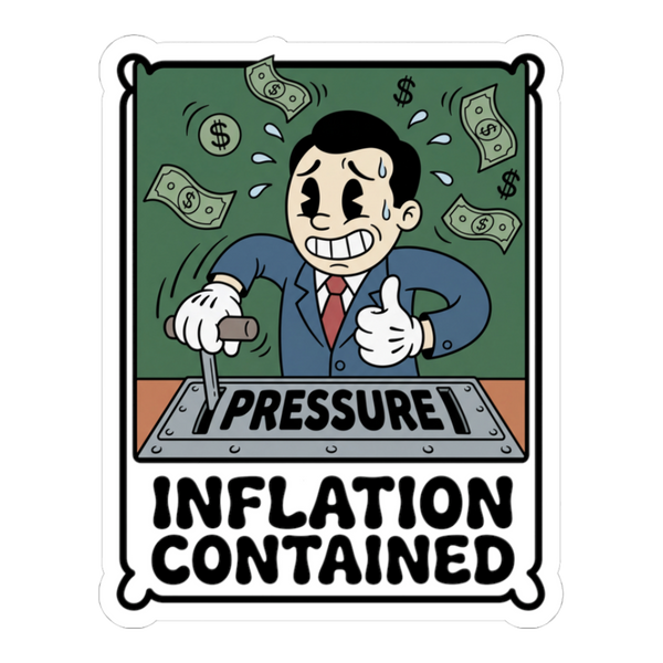 Inflation Contained — Funny Federal Reserve Meme Sticker