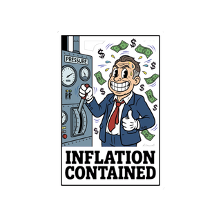 Inflation Contained — Funny Federal Reserve Meme Sticker
