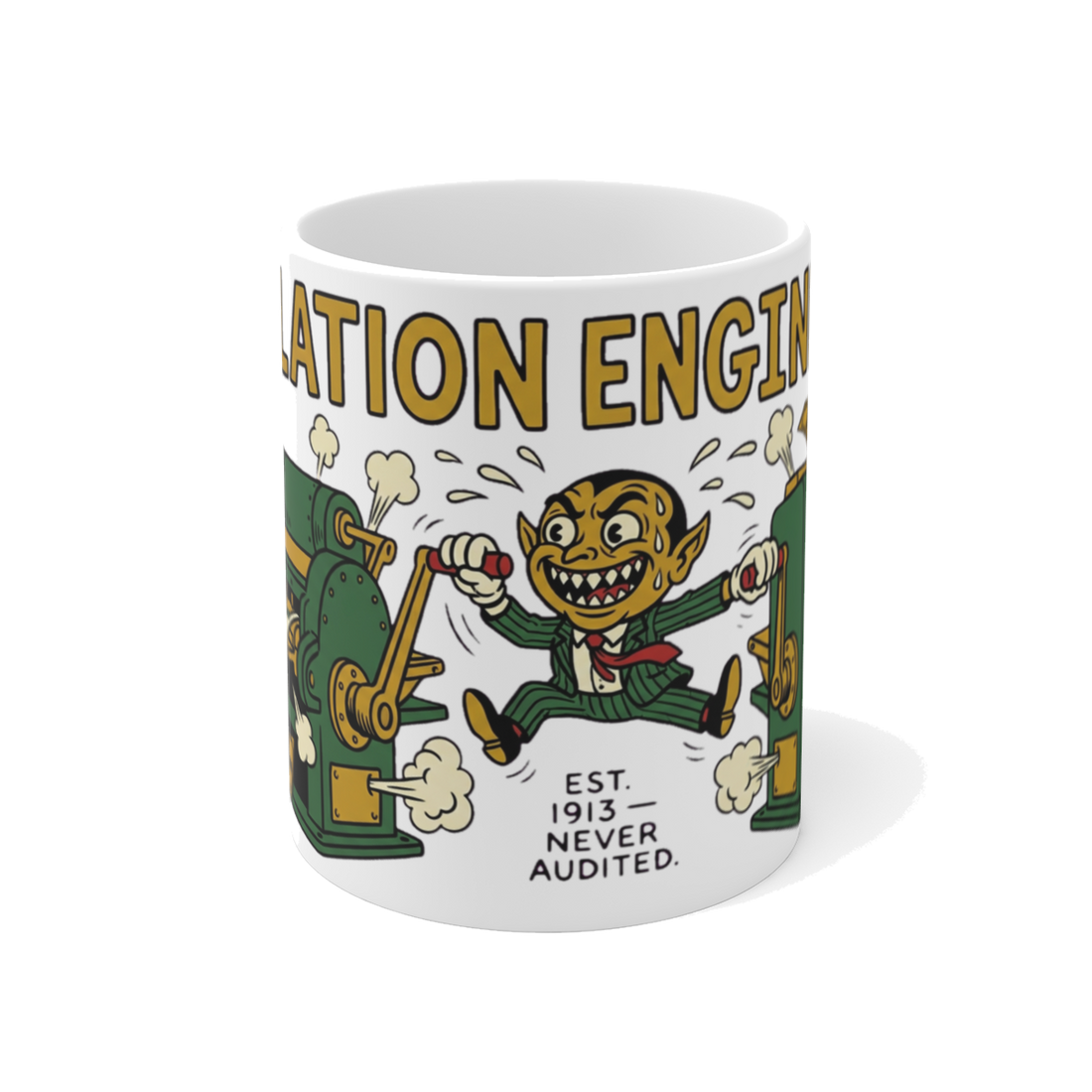 Inflation Engineer Mug — Funny Money Printer Go Brrr Coffee Cup
