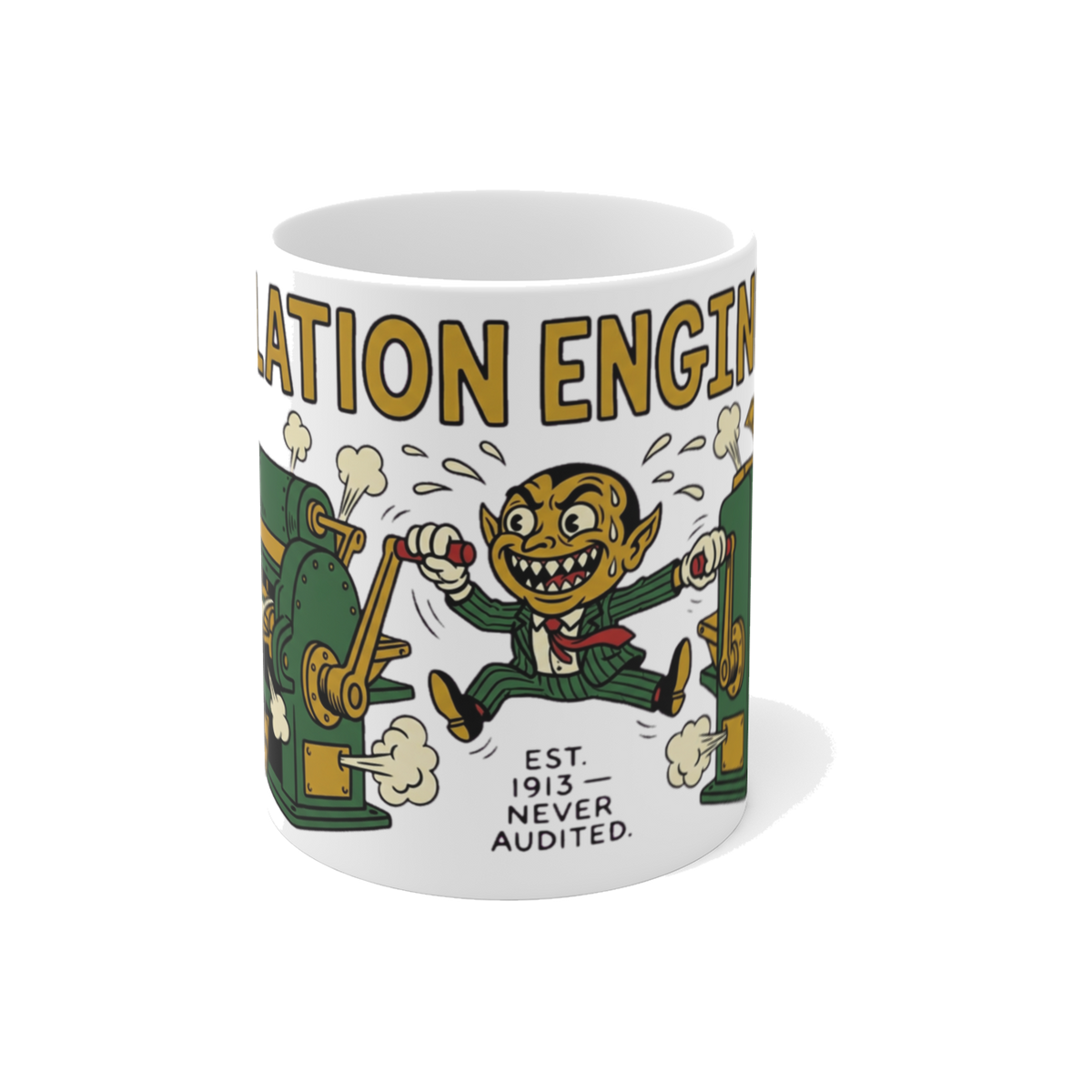 Inflation Engineer Mug — Funny Money Printer Go Brrr Coffee Cup