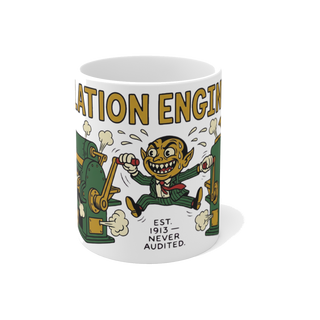 Inflation Engineer Mug — Funny Money Printer Go Brrr Coffee Cup