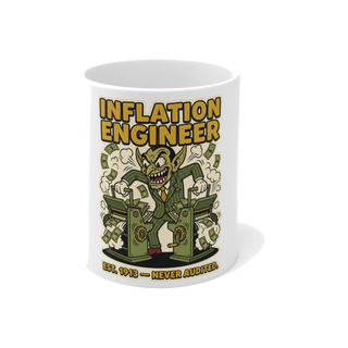 Inflation Engineer Mug — Funny Money Printer Go Brrr Coffee Cup