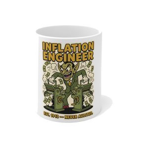Inflation Engineer Mug — Funny Money Printer Go Brrr Coffee Cup