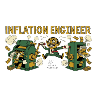 Inflation Engineer Sticker — Money Printer Go Brrr Decal