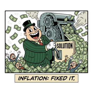 Inflation: Fixed It Sticker — Money Printer Go Brrr Decal