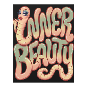 Inner Beauty Tapeworm Wall Art — Funny Biology Decor