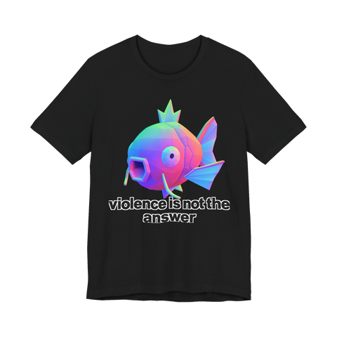 Involuntary Pacifist T-Shirt — Funny Helpless Fish — Black