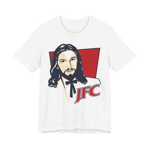JFC Original Recipe T-Shirt — Funny JFC Jesus KFC Parody — White