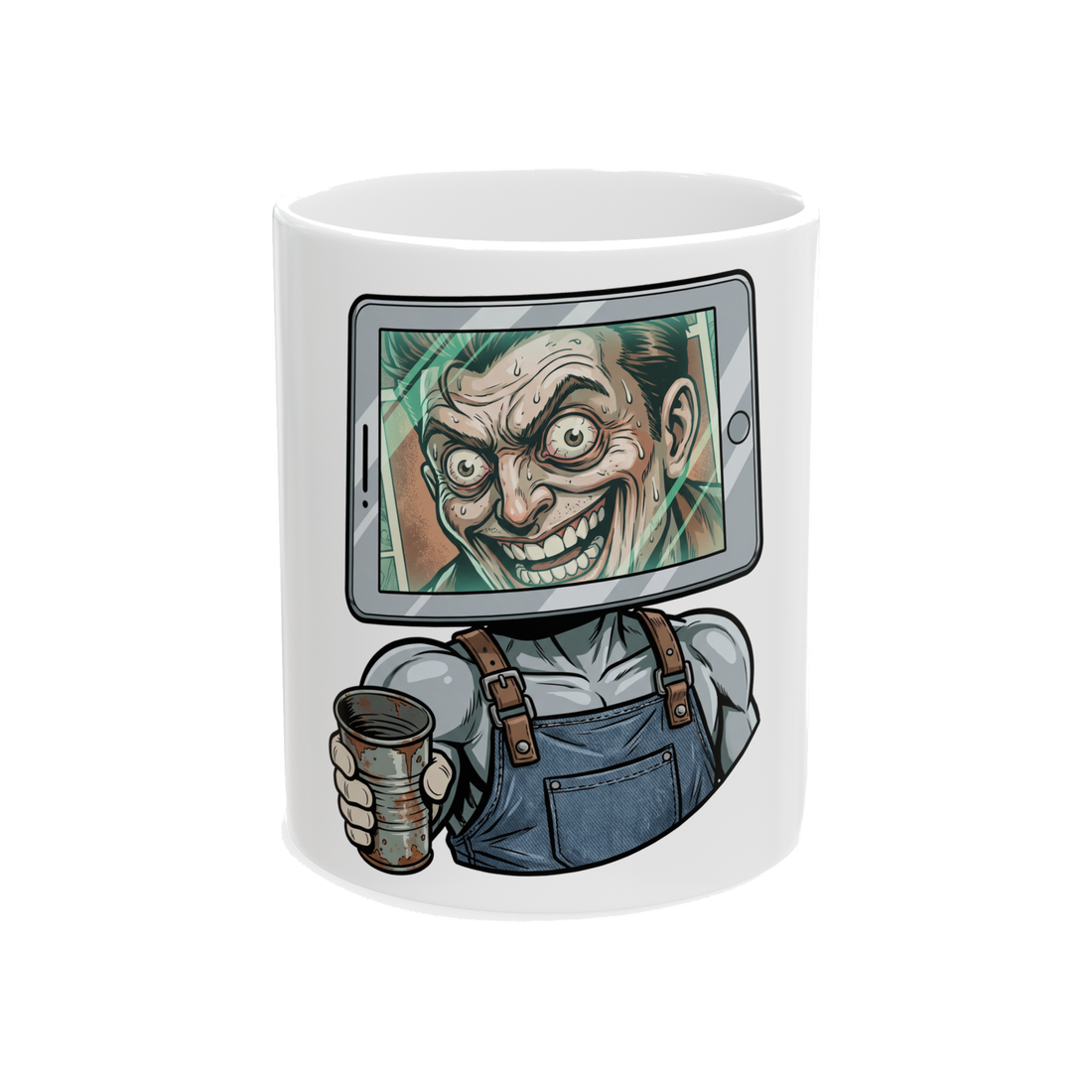 Just A Quick Question On The Screen — Tip Screen Meme Mug