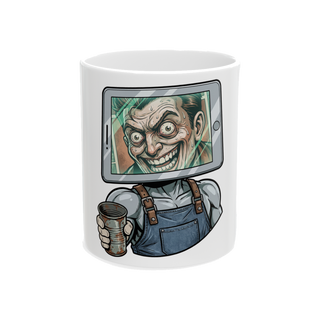 Just A Quick Question On The Screen — Tip Screen Meme Mug