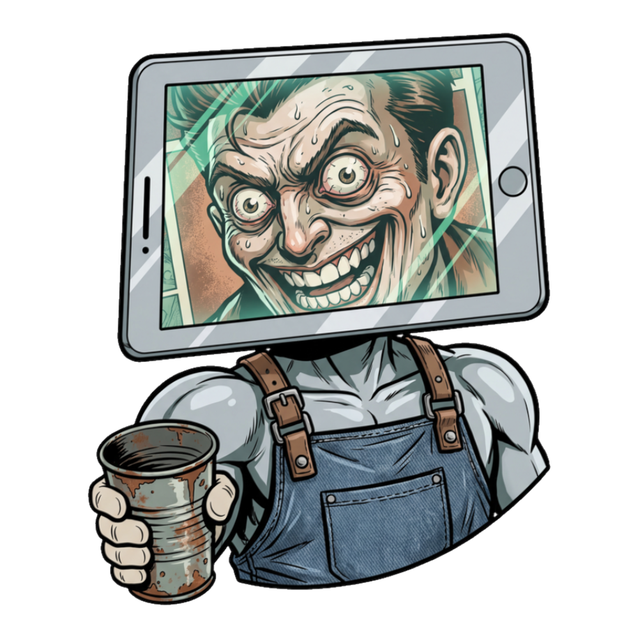 Just A Quick Question On The Screen — iPad Tipping Meme Sticker