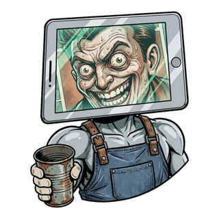 Just A Quick Question On The Screen — iPad Tipping Meme Sticker