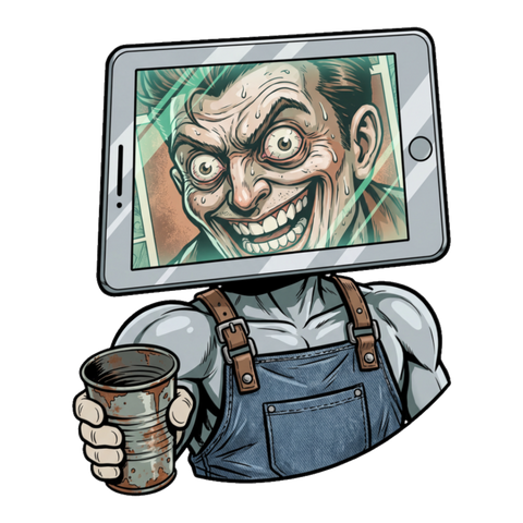 Just A Quick Question On The Screen — iPad Tipping Meme Sticker