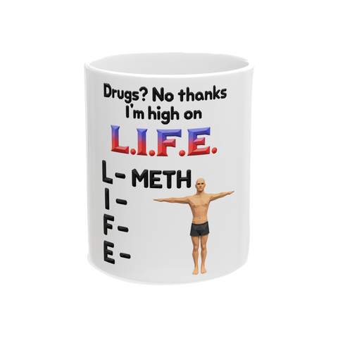 L Is For Meth Mug — High on Life Meme Low Poly T