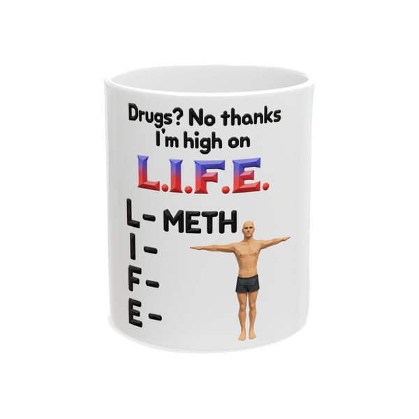 L Is For Meth Mug — High on Life Meme Low Poly T