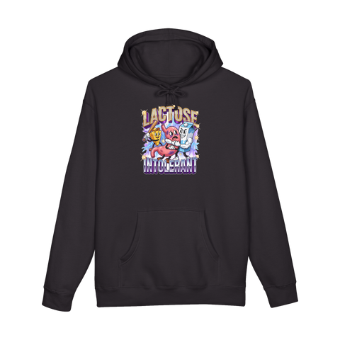 Lactose Intolerance Gang War Funny Hoodie — Black