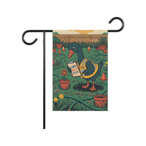 Lawn Under Review — Funny HOA Garden Flag