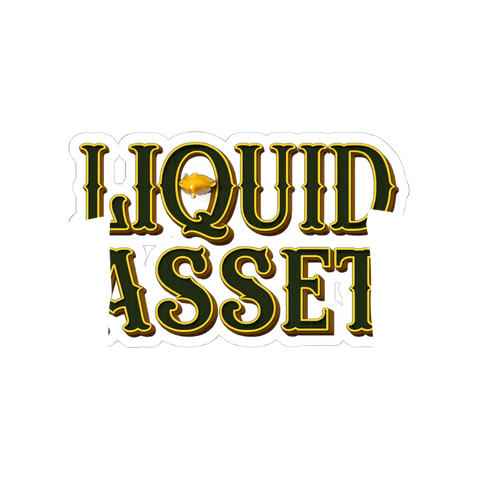 Liquid Asset Nacho Cheese Sticker — Funny Finance Meme