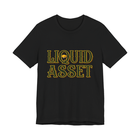 Liquid Asset Nacho Cheese Shirt — Funny Finance Bro Tee — Black