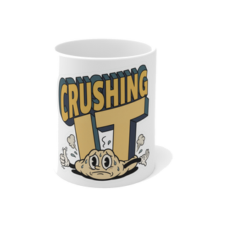 Literally Crushing It — Funny Corporate Burnout Mug