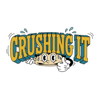 Literally Crushing It Sticker — Funny Corporate Burnout Decal