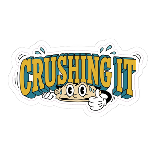 Literally Crushing It Sticker — Funny Corporate Burnout Decal