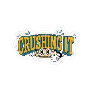 Literally Crushing It Sticker — Funny Corporate Burnout Decal