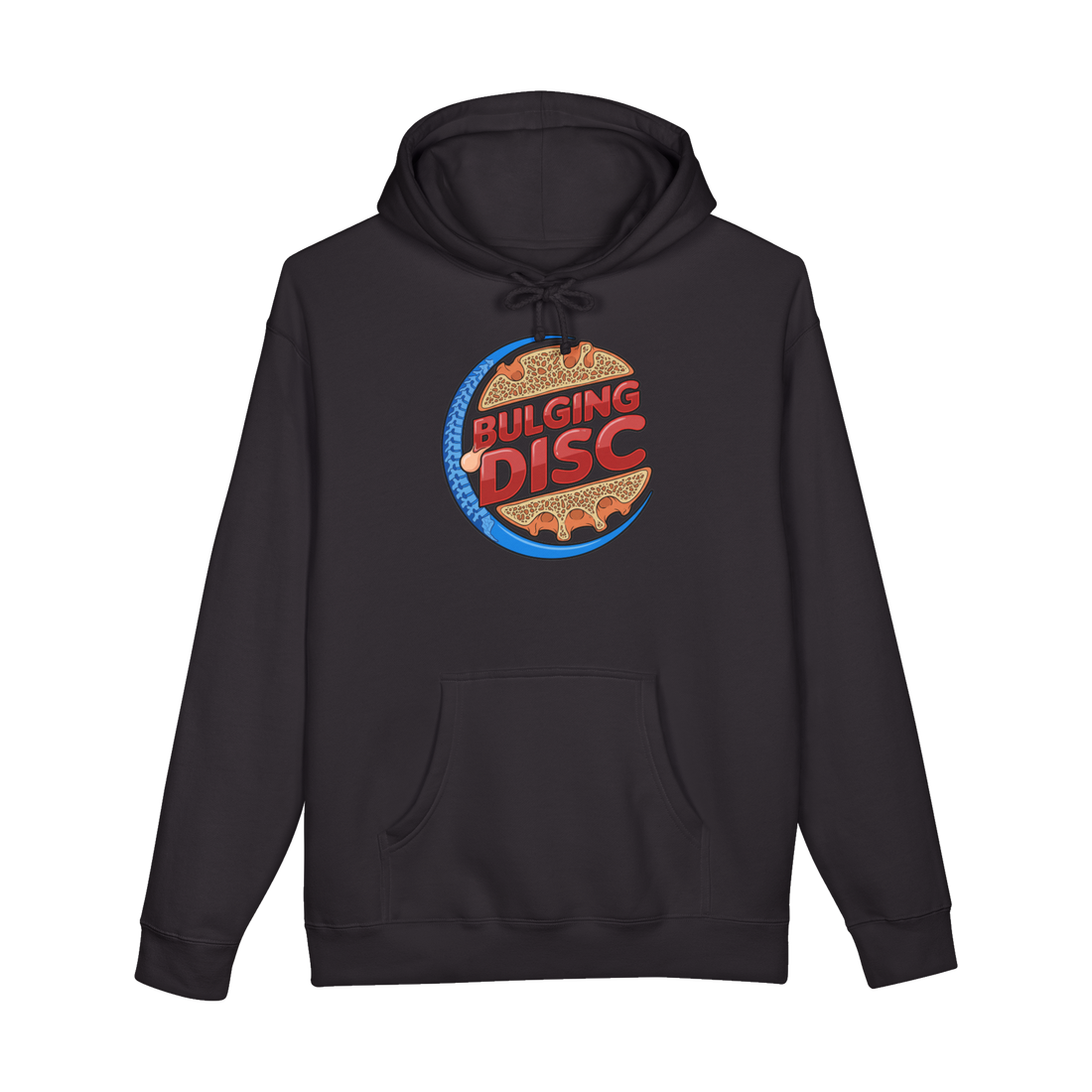 Lumbar King — Funny Back Pain Parody Hoodie — Black