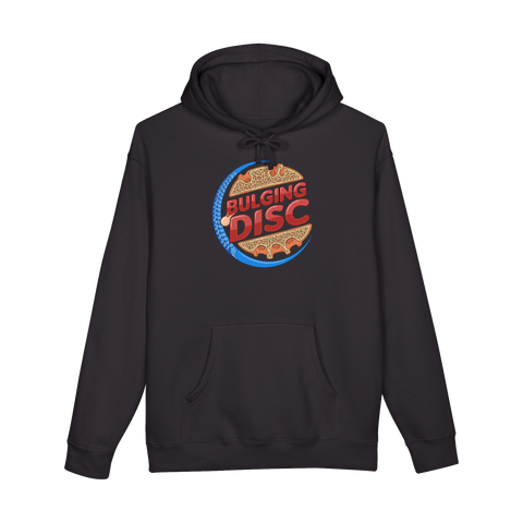 Lumbar King — Funny Back Pain Parody Hoodie — Black
