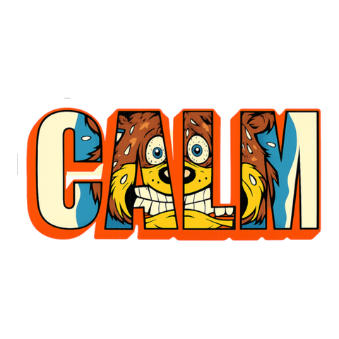 Mandated Serenity — Funny CALM Anxiety Mascot Sticker