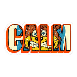 Mandated Serenity — Funny CALM Anxiety Mascot Sticker
