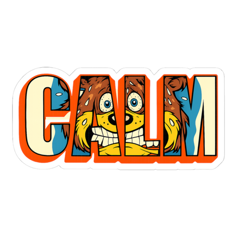 Mandated Serenity — Funny CALM Anxiety Mascot Sticker