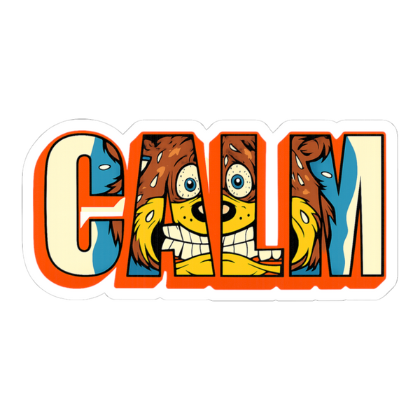 Mandated Serenity — Funny CALM Anxiety Mascot Sticker
