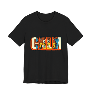 Mandated Serenity — Funny Calm Panic Mascot T-Shirt