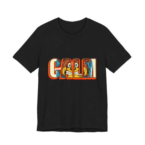 Mandated Serenity — Funny Calm Panic Mascot T-Shirt