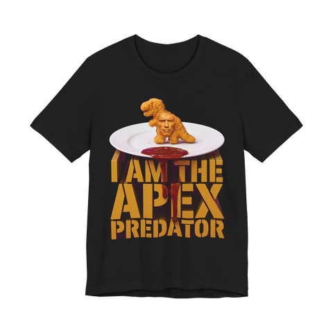 Mechanically Separated Apex Dino Nugget Shirt - Alpha Parody, on a t-shirt — Black