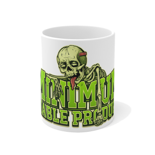 Minimum Viable Product Mug — Funny Tech Burnout Skeleton Cup