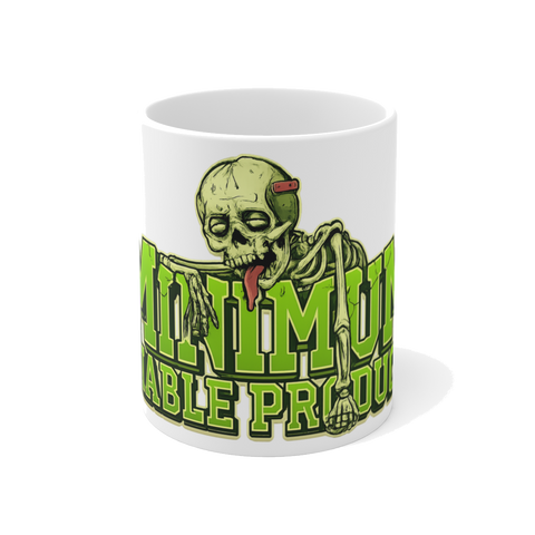 Minimum Viable Product Mug — Funny Tech Burnout Skeleton Cup