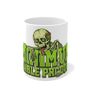Minimum Viable Product Mug — Funny Tech Burnout Skeleton Cup