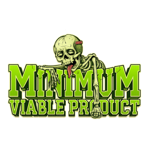 Minimum Viable Product Skeleton Sticker — Funny Tech Decal