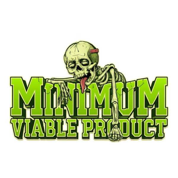 Minimum Viable Product Skeleton Sticker — Funny Tech Decal