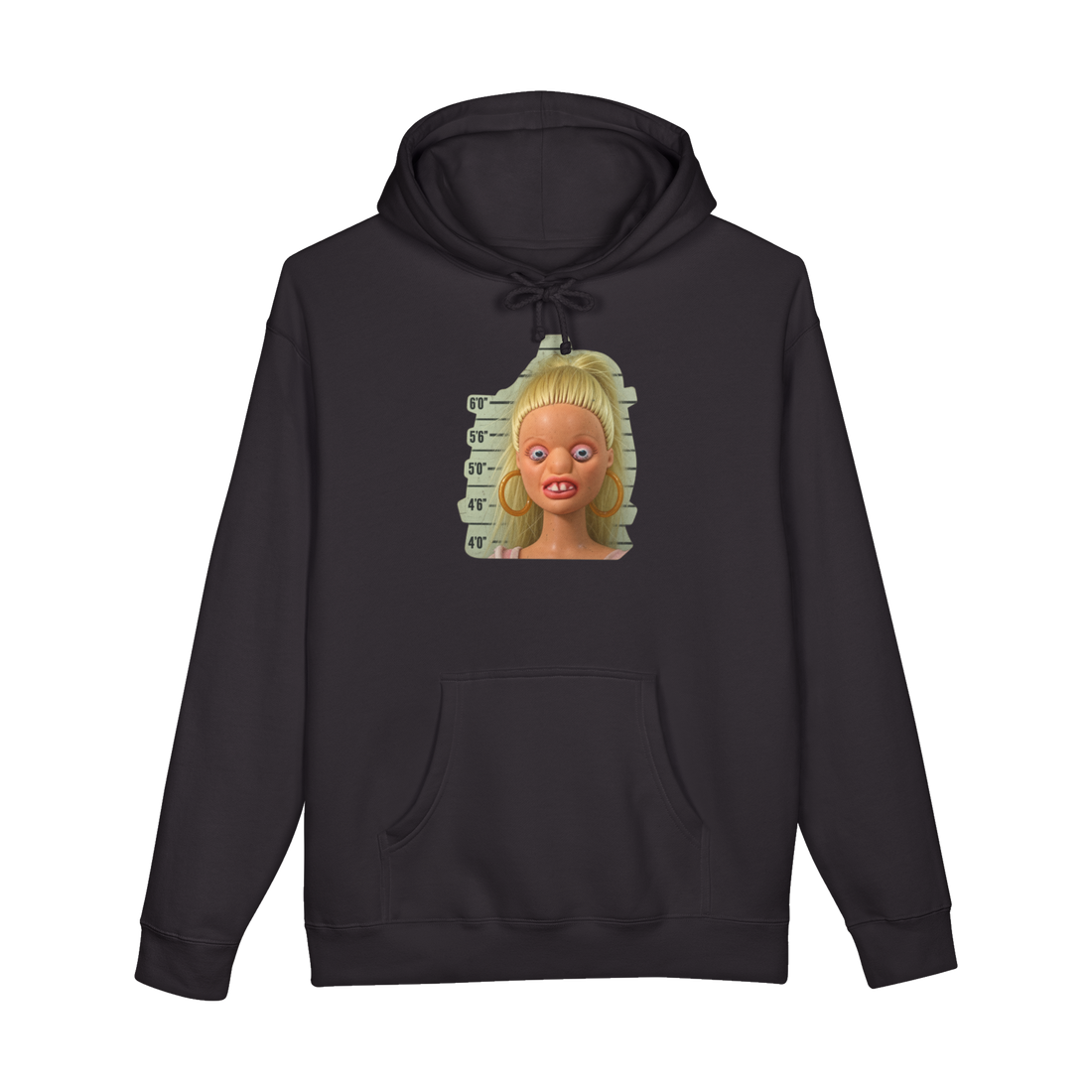 Mouthbreather Malibu Hoodie — Ugly Barbie Doll Plastic Idol Fashion — Black